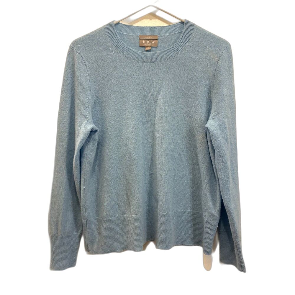 J. Crew Baby Blue Crewneck Cashmere Pullover Sweater Top   Women's Size Medium